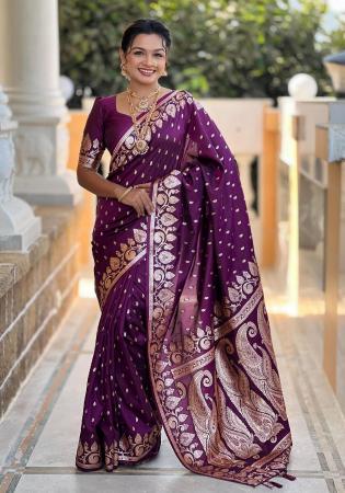 Picture of Classy Silk Saddle Brown Saree