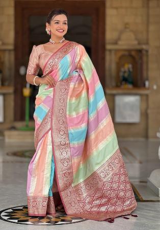 Picture of Pleasing Silk Light Pink Saree