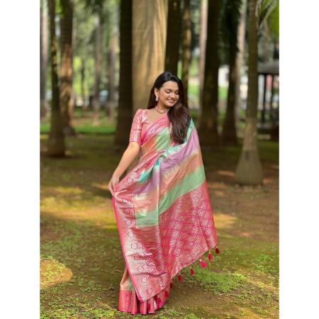 Picture of Charming Silk Rosy Brown Saree
