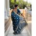 Picture of Stunning Silk Steel Blue Saree