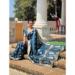 Picture of Stunning Silk Steel Blue Saree