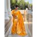 Picture of Stunning Silk Dark Golden Rod Saree