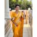 Picture of Stunning Silk Dark Golden Rod Saree