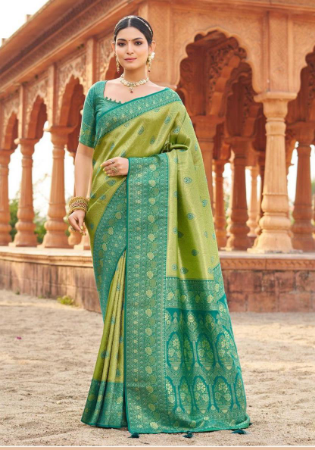 Picture of Grand Silk Dark Khaki Saree