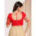Picture of Shapely Silk Tomato Designer Blouse