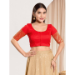 Picture of Shapely Silk Tomato Designer Blouse