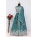 Picture of Chiffon & Silk Dark Slate Grey Anarkali Salwar Kameez