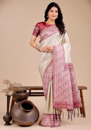 Picture of Resplendent Silk Thistle Saree