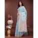 Picture of Nice Cotton & Linen Powder Blue Saree