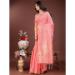 Picture of Beautiful Cotton & Linen Dark Salmon Saree