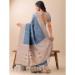 Picture of Magnificent Linen & Silk Steel Blue Saree