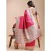 Picture of Pleasing Linen & Silk Pink Saree
