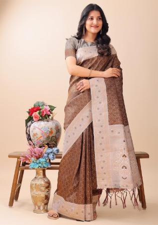 Picture of Graceful Linen & Silk Sienna Saree