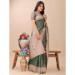 Picture of Sublime Linen & Silk Dark Olive Green Saree