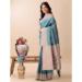 Picture of Lovely Linen & Silk Slate Grey Saree