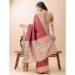 Picture of Superb Linen & Silk Indian Red Saree
