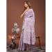 Picture of Enticing Cotton & Linen Plum Saree