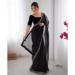 Picture of Well Formed Net Black Saree