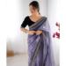 Picture of Elegant Net Slate Grey Saree