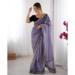 Picture of Elegant Net Slate Grey Saree