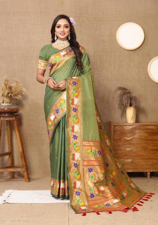 Picture of Splendid Silk Dark Khaki Saree