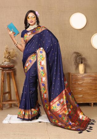 Picture of Classy Silk Dark Slate Grey Saree