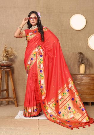 Picture of Appealing Silk Crimson Saree