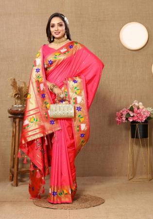 Picture of Fine Silk Tomato Saree