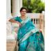 Picture of Resplendent Silk Teal Saree