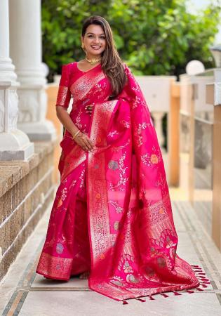 Picture of Ravishing Silk Red Saree