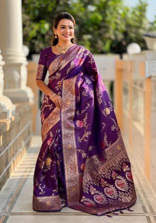 Picture of Amazing Silk Midnight Blue Saree