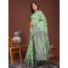 Picture of Beautiful Cotton & Linen Dark Sea Green Saree