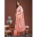 Picture of Elegant Cotton & Linen Peach Puff Saree