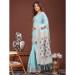 Picture of Pleasing Cotton & Linen Powder Blue Saree