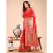 Picture of Shapely Cotton & Linen Tomato Saree