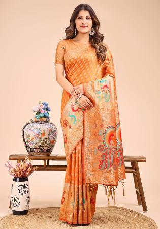 Picture of Marvelous Cotton & Linen Sandy Brown Saree