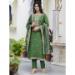 Picture of Silk Dark Olive Green Readymade Salwar Kameez