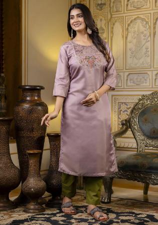 Picture of Shapely Silk Rosy Brown Kurtis & Tunic