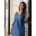 Picture of Resplendent Silk Midnight Blue Kurtis & Tunic