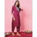 Picture of Well Formed Silk Indian Red Readymade Salwar Kameez