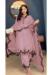 Picture of Georgette Rosy Brown Straight Cut Salwar Kameez