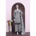 Picture of Georgette Light Slate Grey Straight Cut Salwar Kameez