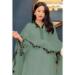 Picture of Georgette Dark Sea Green Straight Cut Salwar Kameez