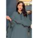 Picture of Georgette Slate Grey Straight Cut Salwar Kameez