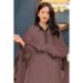 Picture of Georgette Rosy Brown Straight Cut Salwar Kameez