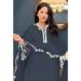 Picture of Georgette Dark Slate Grey Straight Cut Salwar Kameez