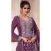 Picture of Stunning Chiffon Purple Straight Cut Salwar Kameez