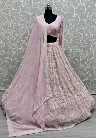 Picture of Beautiful Georgette Rosy Brown Lehenga Choli
