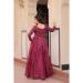 Picture of Shapely Cotton Brown Readymade Gown