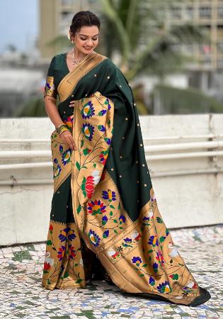 Picture of Delightful Silk Sea Green Saree